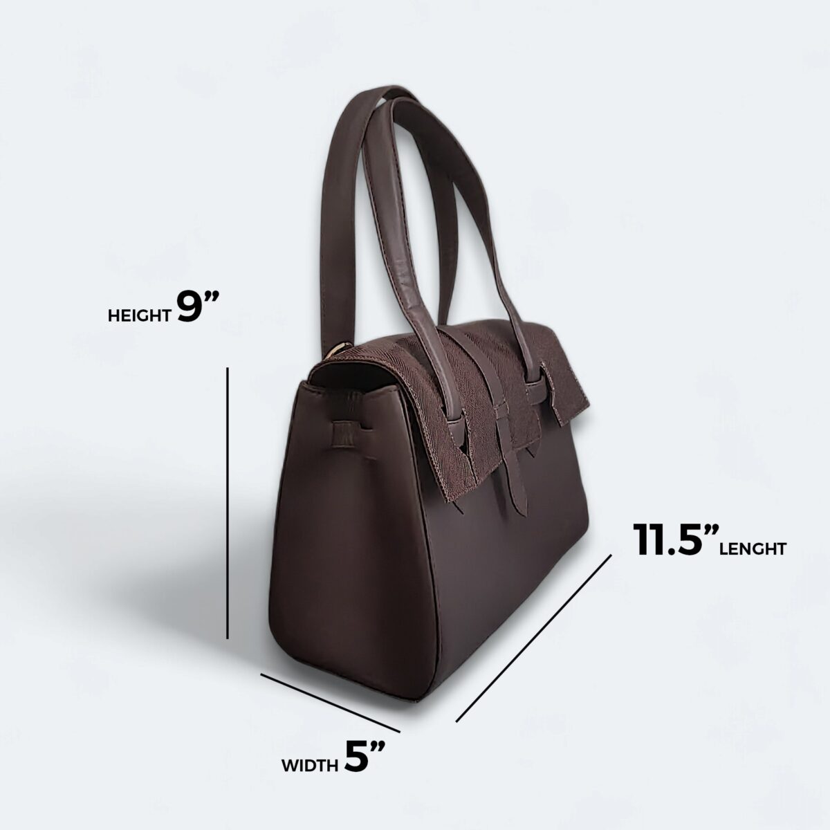 AK Nappa & Flap Embosed Leather Handbag – Soft Full-Grain Leather for Luxury