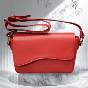 AK PURE LEATHER RED HAND BAG FOR LADIES